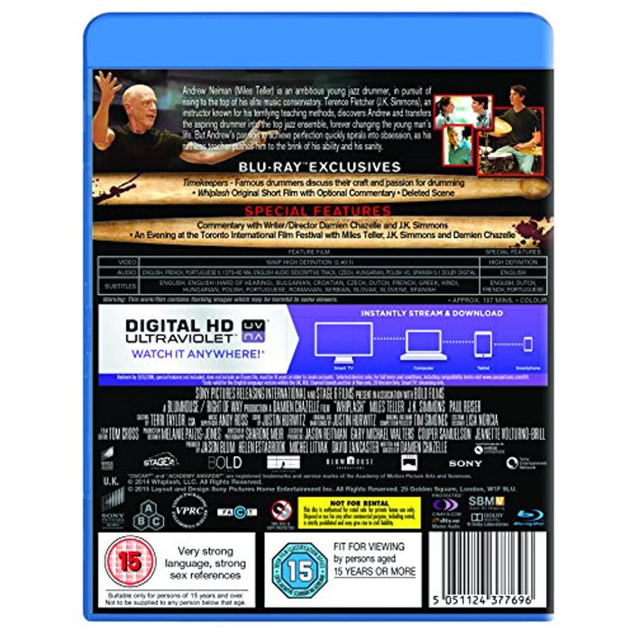 Whiplash [Blu-ray] [2015] [Region Free] - Very Good - Attic Discovery Shop