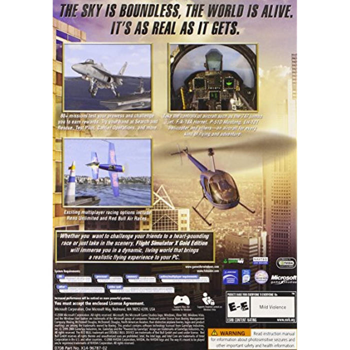 Flight Simulator Microsoft Games For Windows PC DVD Gold Edition Manual Included - Very Good - Attic Discovery Shop