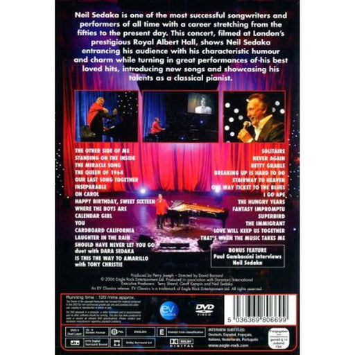 Neil Sedaka The Show Goes On Live At Royal Albert Hall [DVD] [2008] All Region - Very Good - Attic Discovery Shop
