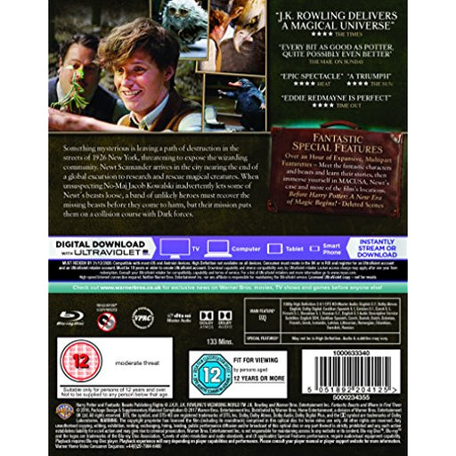 Fantastic Beasts and Where To Find Them [Blu-ray] [2016] [Region Free] - Very Good - Attic Discovery Shop