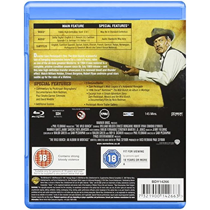 The Wild Bunch [Director's Cut] [Blu-ray] [1969] [Region Free] - Like New - Attic Discovery Shop