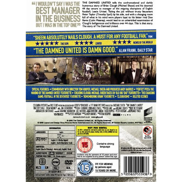 The Damned United [DVD] [Region 2] - New Sealed - Attic Discovery Shop