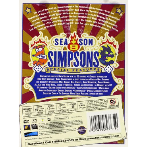 The Simpsons: Season 9 Complete Ninth Series [DVD] [Region 1] [Rare US Import] - Very Good - Attic Discovery Shop