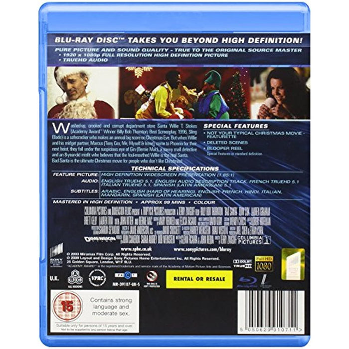 Bad Santa [Blu-ray] [2008] [Region Free] Billy Bob Thornton - New Sealed - Attic Discovery Shop