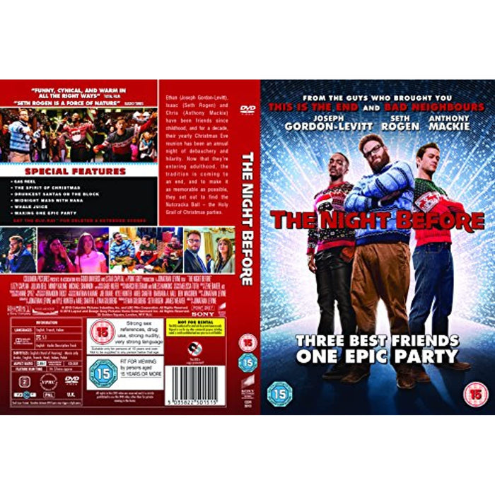 The Night Before [DVD] [2015] [Region 2] - New Sealed - Attic Discovery Shop