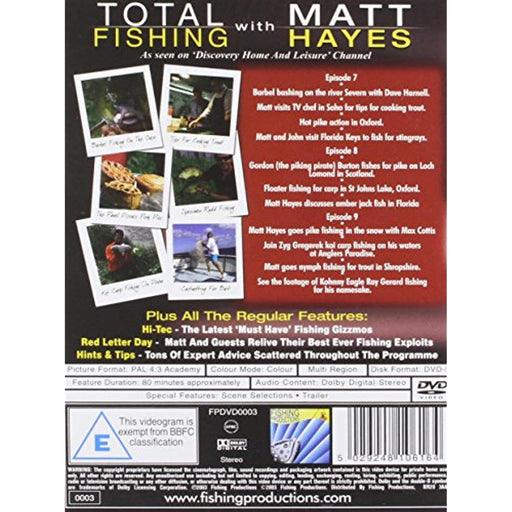 Total Fishing With Matt Hayes Series 1 Episode 7-9 [DVD] [Region Free] - Like New - Attic Discovery Shop