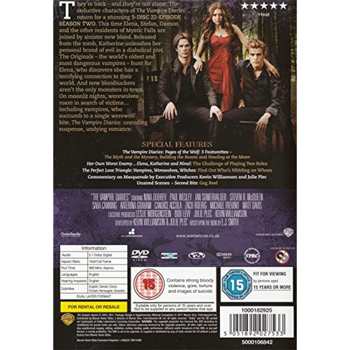 NEW Sealed - VAMPIRE DIARIES, THE:S2 [DVD] [2011] [Region 2] - Attic Discovery Shop