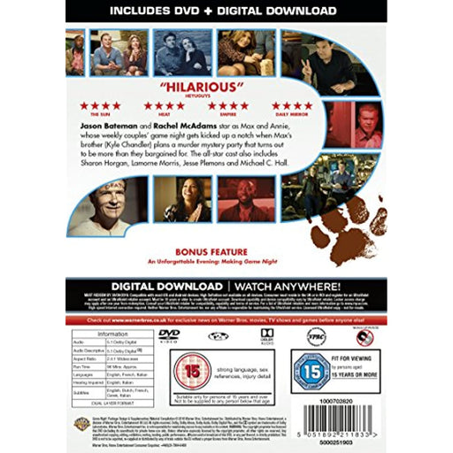Game Night [DVD] [2018] [Region 2] - Like New - Attic Discovery Shop