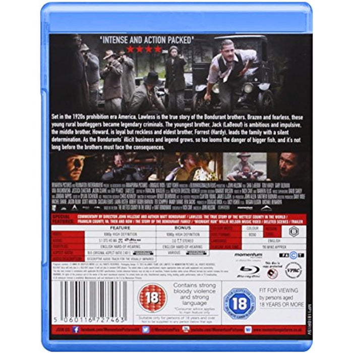 Lawless [Blu-ray] [Region B] - New Sealed - Attic Discovery Shop