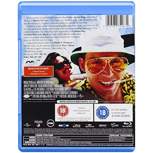 Fear and Loathing in Las Vegas [Blu-ray] [Region Free] - Very Good - Attic Discovery Shop