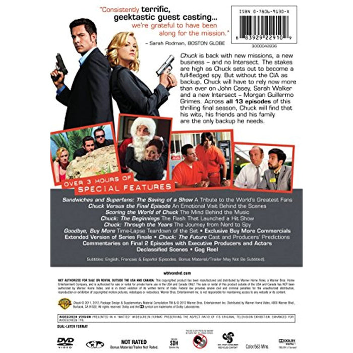 Chuck: The Complete Fifth Season [DVD] [Region 1] [Rare US Import] [NTSC] - Very Good - Attic Discovery Shop