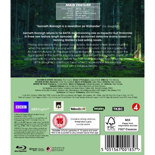 Wallander - Series 3 The Complete Third Season [Blu-ray] [2012] [Region Free] - Like New - Attic Discovery Shop