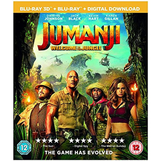 Jumanji: Welcome To The Jungle [Blu-ray 3D + 2D] [2 Disc] [2017] [Region Free] - Very Good - Attic Discovery Shop