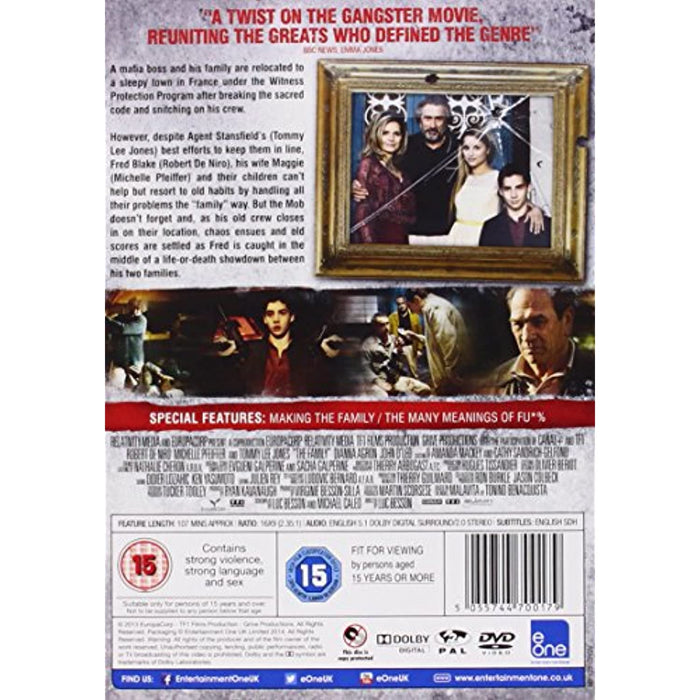 The Family [DVD] Robert De Niro [Region 2] - New Sealed - Attic Discovery Shop