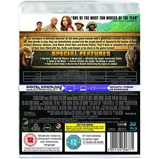 Jumanji: Welcome To The Jungle [Blu-ray 3D + 2D] [2017] [Region Free] - Like New - Attic Discovery Shop