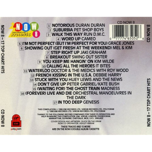 Now That's What I Call Music 8 [Music CD Album] [Rare 1986 Release] Number Eight - Very Good - Attic Discovery Shop