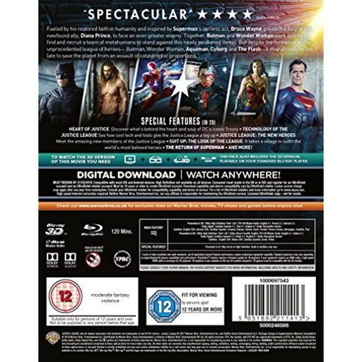 Justice League [Blu-ray 3D + 2D Blu-ray] [2017] [Region B] - Very Good - Attic Discovery Shop