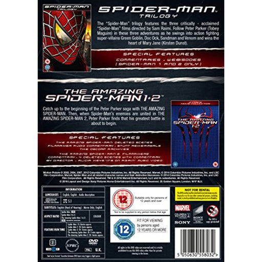 The Spider-Man Complete 5 / Five Film Collection [DVD Box Set] [Region 2] - Like New - Attic Discovery Shop