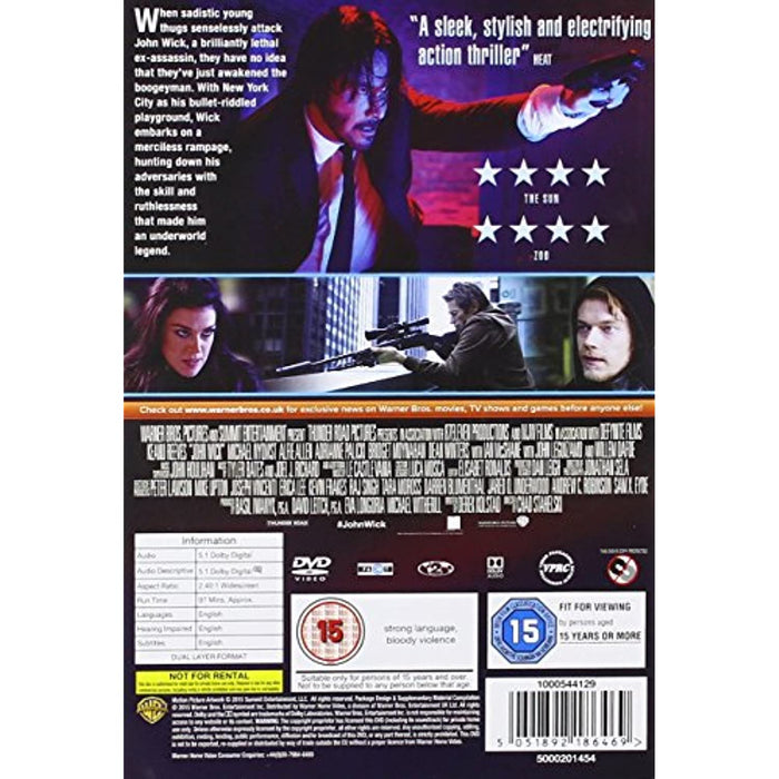 John Wick [DVD] [2015] [Region 2] - New Sealed - Attic Discovery Shop