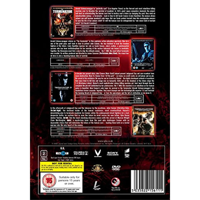 Terminator Quadrilogy 4 Film Collection [DVD] [2009] [Region 2] - Very Good - Attic Discovery Shop