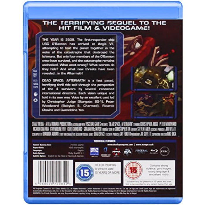 Dead Space - Aftermath Manga [Blu-ray] [Region B] (with Reverse Case Insert) - Very Good - Attic Discovery Shop
