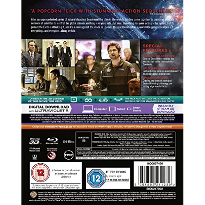 Geostorm [Blu-ray 3D + 2D] [2017] [Region Free] - Very Good - Attic Discovery Shop