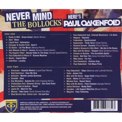 Never Mind The Bollocks Here's Paul Oakenfold [CD Album] Perfecto Records (VGC) - Very Good - Very Good - Attic Discovery Shop