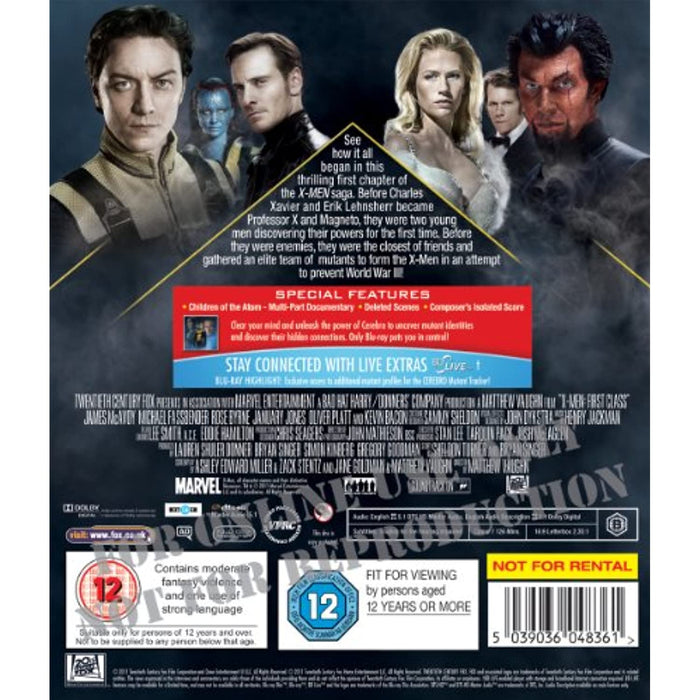 X-Men: First Class [Blu-ray] [Region B] - New Sealed - Attic Discovery Shop