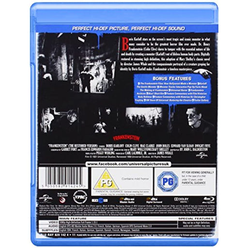 Frankenstein [Blu-ray] [1931] [Region Free] - Very Good - Attic Discovery Shop