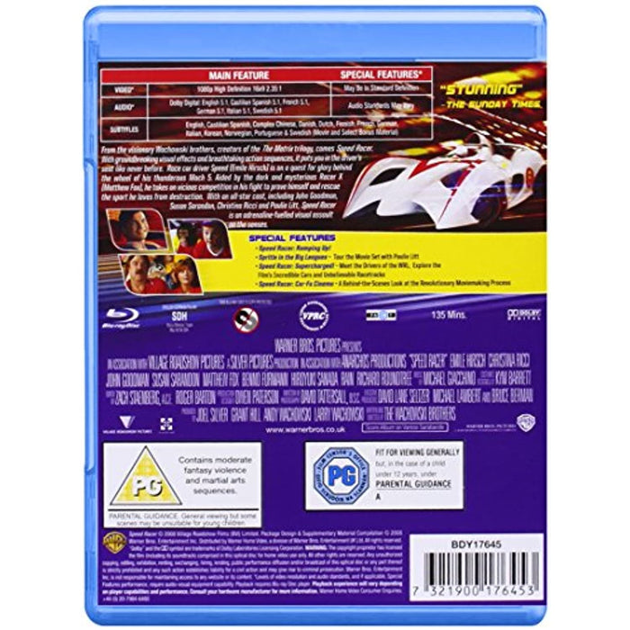 Speed Racer [Blu-ray] [2008] [Region Free] - New Sealed - Attic Discovery Shop