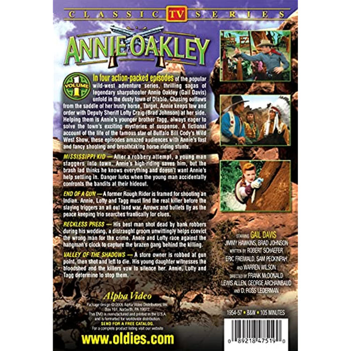 Annie Oakley - Volume 1 [DVD] (1954) [All Regions] [Rare US Import] [NTSC / ALL] - Like New - Attic Discovery Shop
