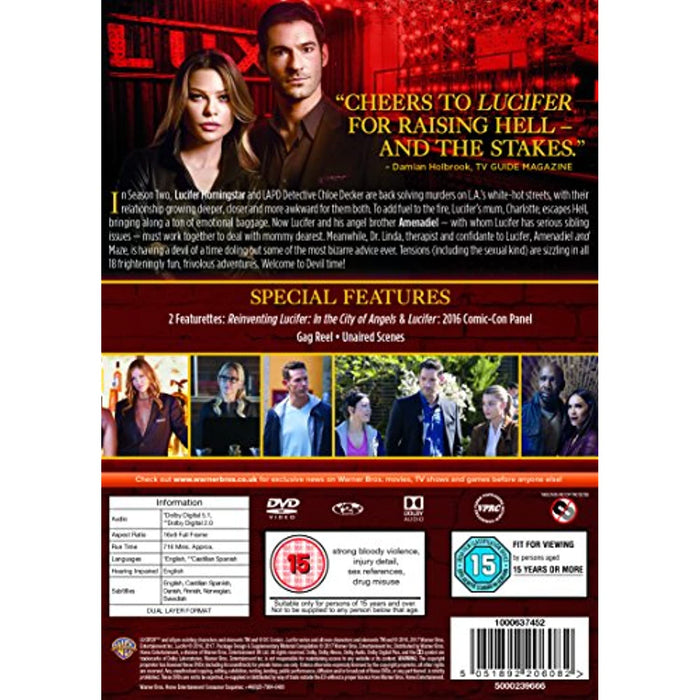 Lucifer: Season 2 / The Complete Second Series [DVD] [2017] [Region 2] - Very Good - Attic Discovery Shop