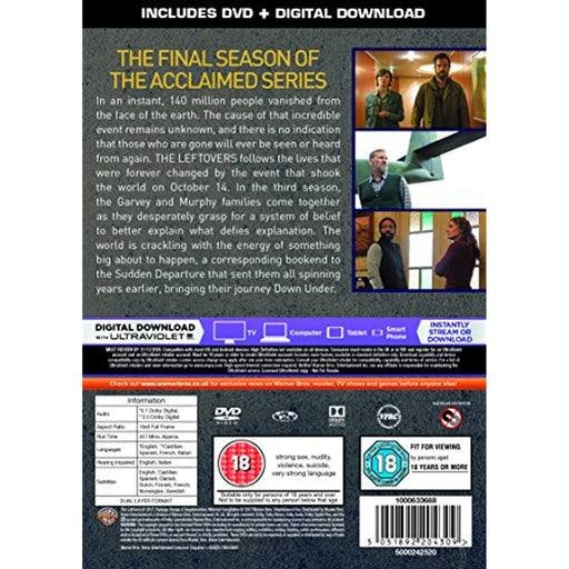 The Leftovers: Complete Series 3 / Three (Final Season) [DVD] [2017] [Region 2] - Very Good - Attic Discovery Shop