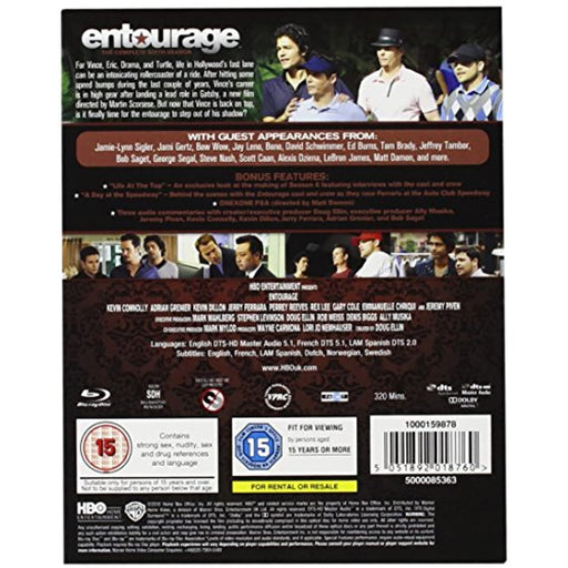 Entourage: The Complete Season 6 / Sixth Series [Blu-ray] [2010] [Region B] 3DVD - Very Good - Attic Discovery Shop
