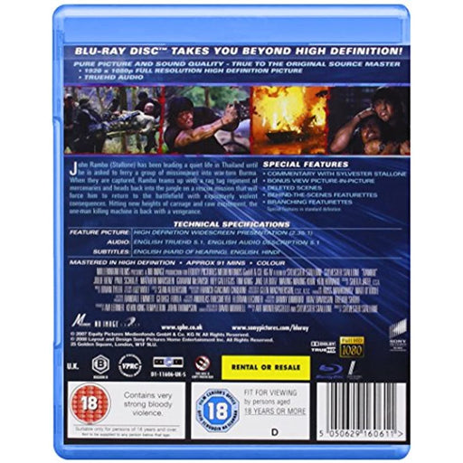 Rambo [Blu-ray] [2008] [Region B] - Like New - Attic Discovery Shop