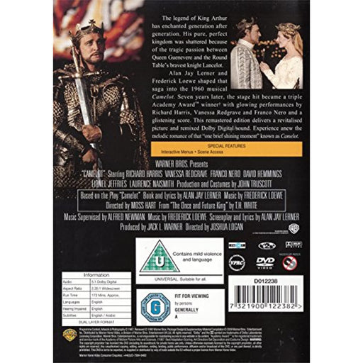 Camelot Special Edition (1967) [DVD] [Region 2] (Winner of 3 Academy Awards) - Acceptable - Attic Discovery Shop