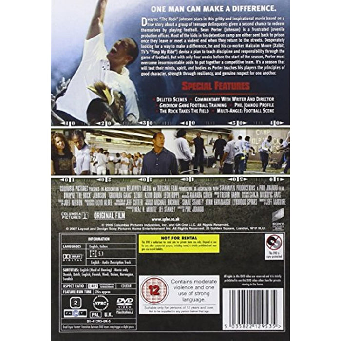 Gridiron Gang [DVD] [2007] [Region 2] - New Sealed - Attic Discovery Shop
