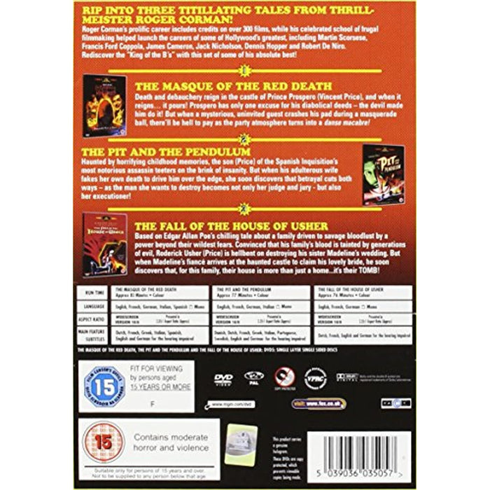 The Roger Corman Collection [DVD Box Set] [Region 2] (The Pit, House of Usher..) - Very Good - Attic Discovery Shop
