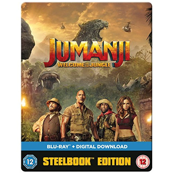 Jumanji: Welcome To The Jungle [Steelbook] [Blu-ray] [2017] [Region Free] - Very Good - Attic Discovery Shop