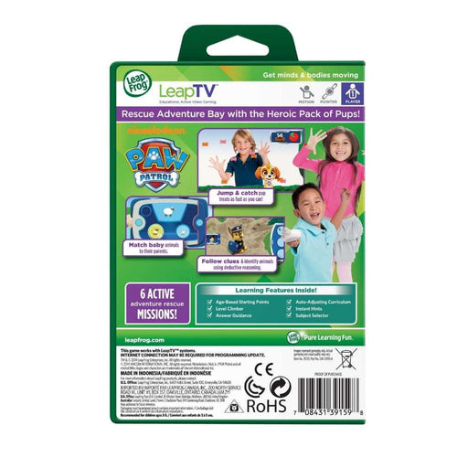 LeapFrog LeapTV PAW Patrol Educational Active Learning Video Game (3-5 Years) - Very Good - Attic Discovery Shop