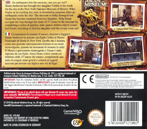 Escape the Museum Hidden Object Game (Nintendo DS Game) - Very Good - Attic Discovery Shop