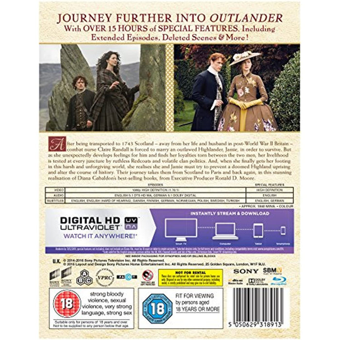 Outlander Season 1 & 2 Complete Series One Two [Blu-ray Box Set] [Region Free] - Very Good - Attic Discovery Shop