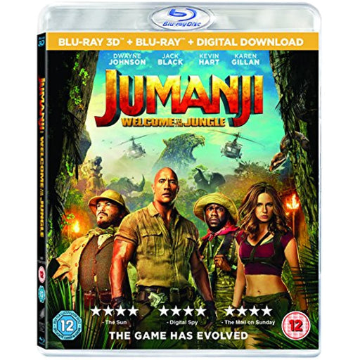 Jumanji: Welcome To The Jungle [Blu-ray 3D + 2D] [2 Disc] [2017] [Region Free] - Very Good - Attic Discovery Shop