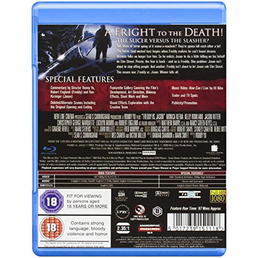 Freddy VS Jason (Kruegar VS. Jason) Rare [Blu-ray] [Region B] - Very Good - Attic Discovery Shop