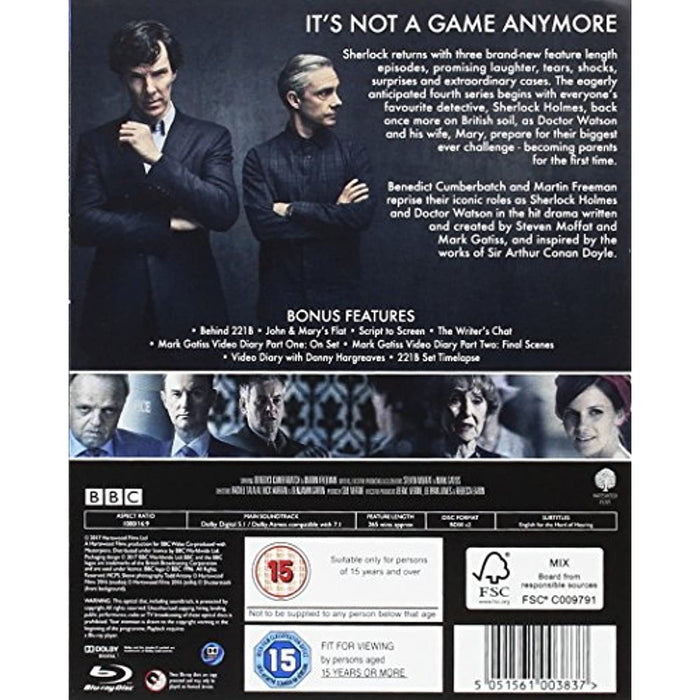 Sherlock - Series 4 / The Complete Fourth Season [Blu-ray] [2016] [Region B] - Very Good - Attic Discovery Shop