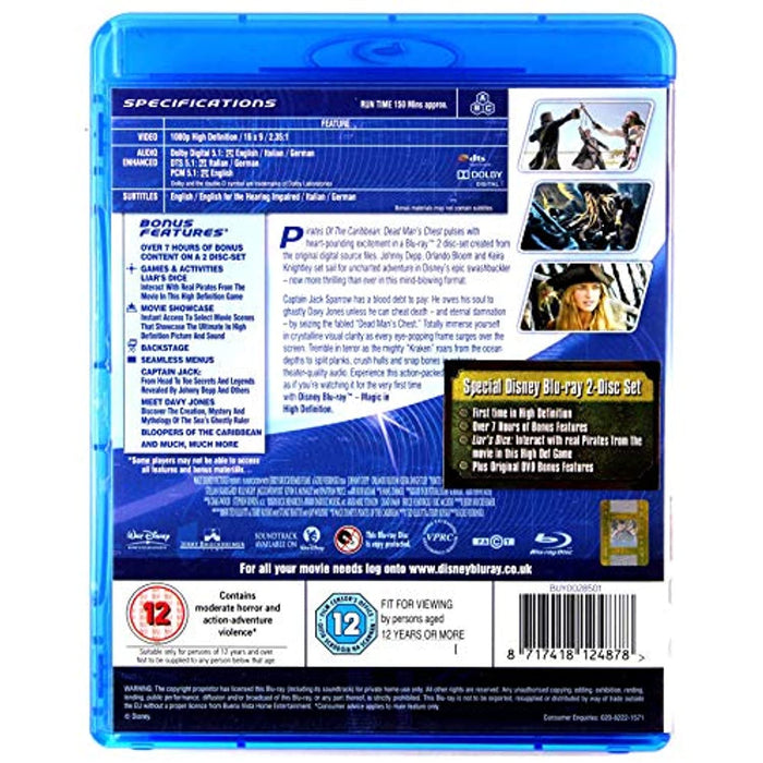 Pirates Of The Caribbean: Dead Man's Chest [Blu-ray] [Region Free] - New Sealed - Attic Discovery Shop