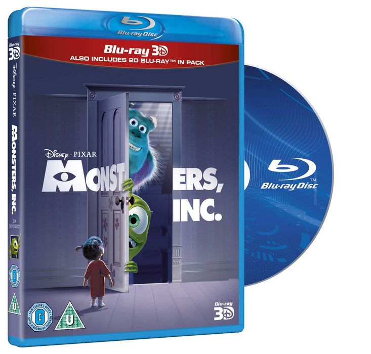Monsters, Inc. (Blu-ray 3D + 2D) [2001] [Region Free] - New Sealed - Attic Discovery Shop