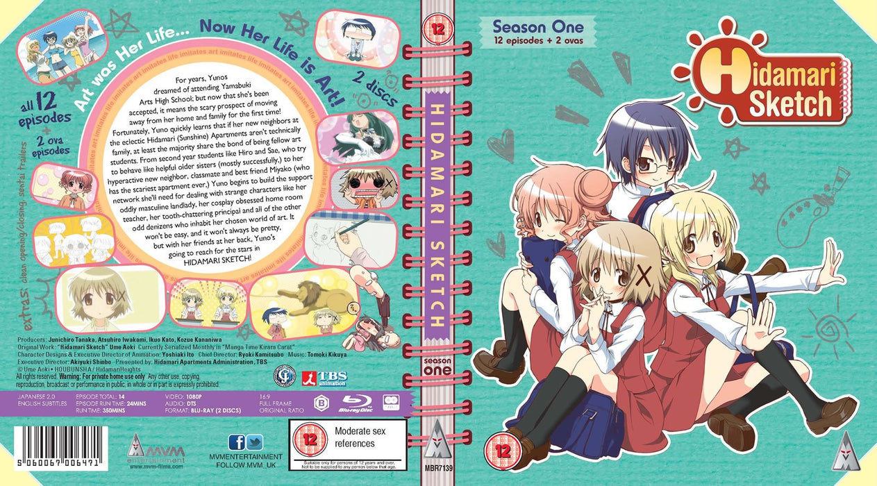 Hidamari Sketch S1 Collection [Blu-ray] [Region B] (Anime Series) - New Sealed - Like New - Attic Discovery Shop