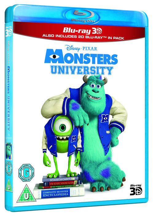 Monsters University (Blu-ray 3D + 2D) [2017] [Region Free] - New Sealed - Attic Discovery Shop