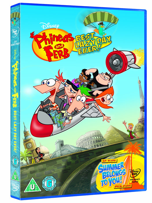 Phineas & Ferb - Best Lazy Day Ever [DVD] [Region 2] Kids Fun - New Sealed - Attic Discovery Shop